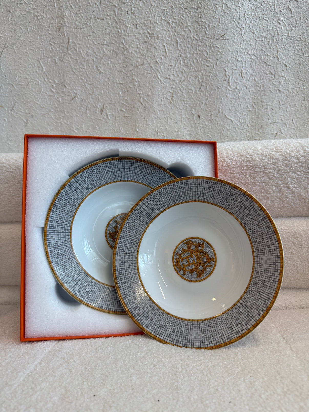 Hermès Mosaique Dessert Plate Set 2 Pieces image 1