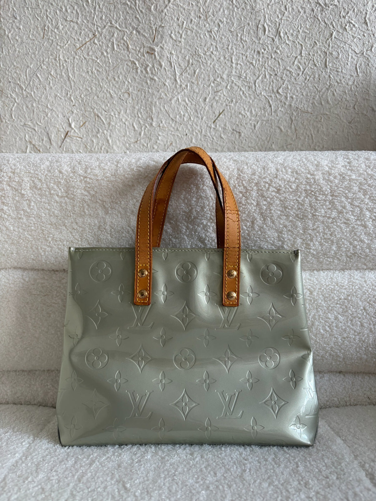 Louis Vuitton Silver Monogram Vernis Reade PM Bag image 1