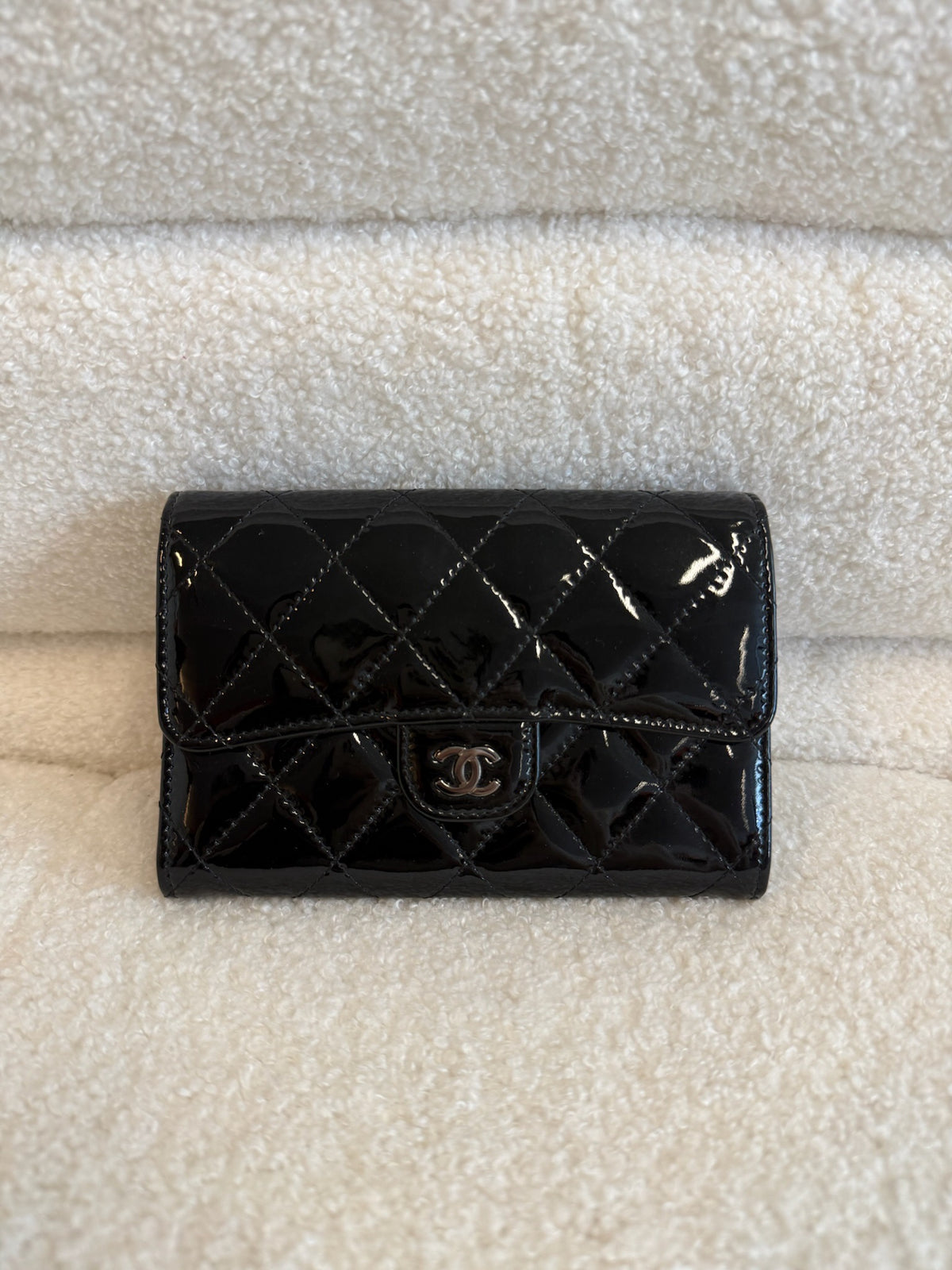 Chanel Patent Leather Wallet - Black image 1