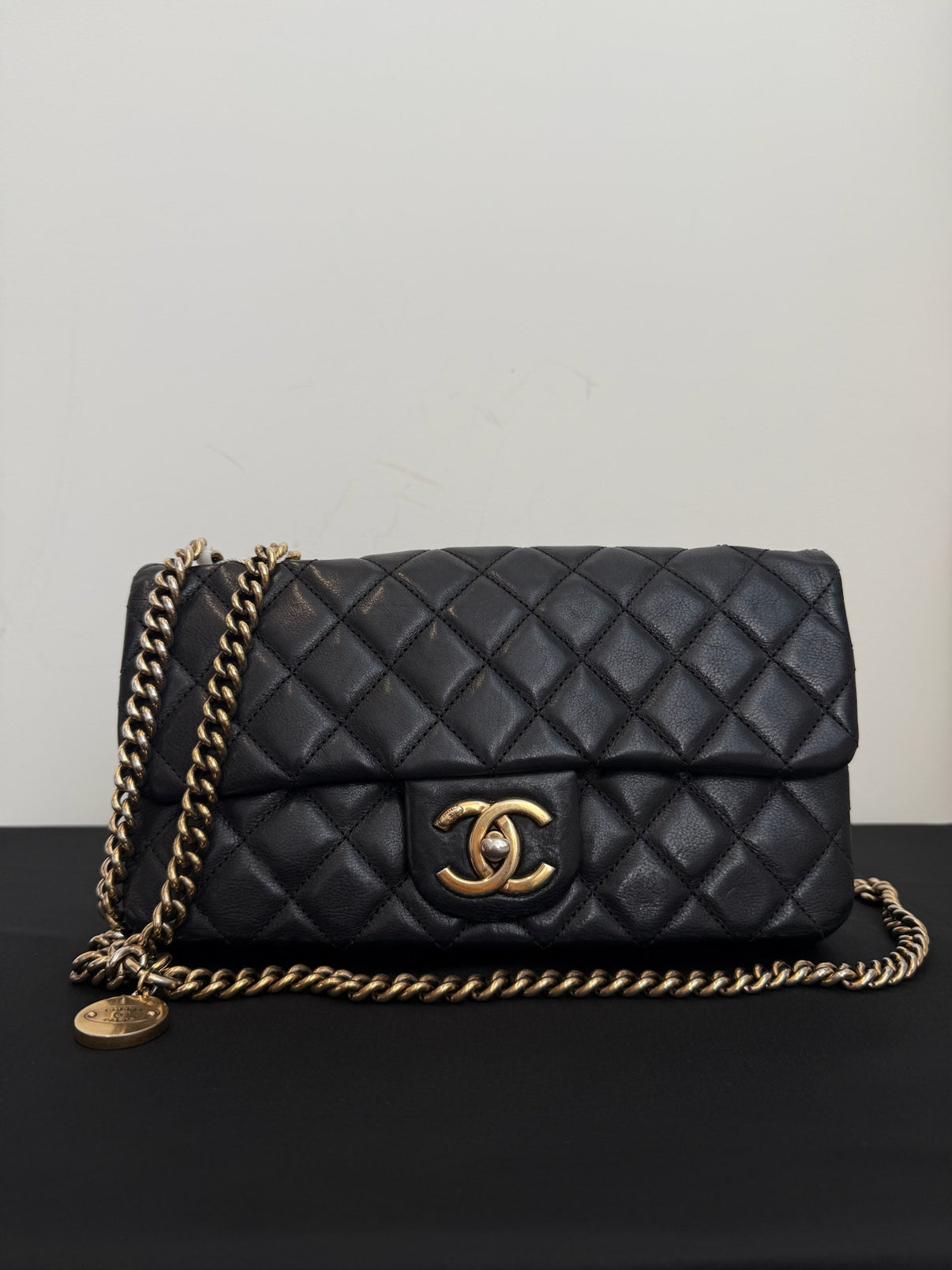 Chanel Classic Flap Black Gold Hardware Bag image 1