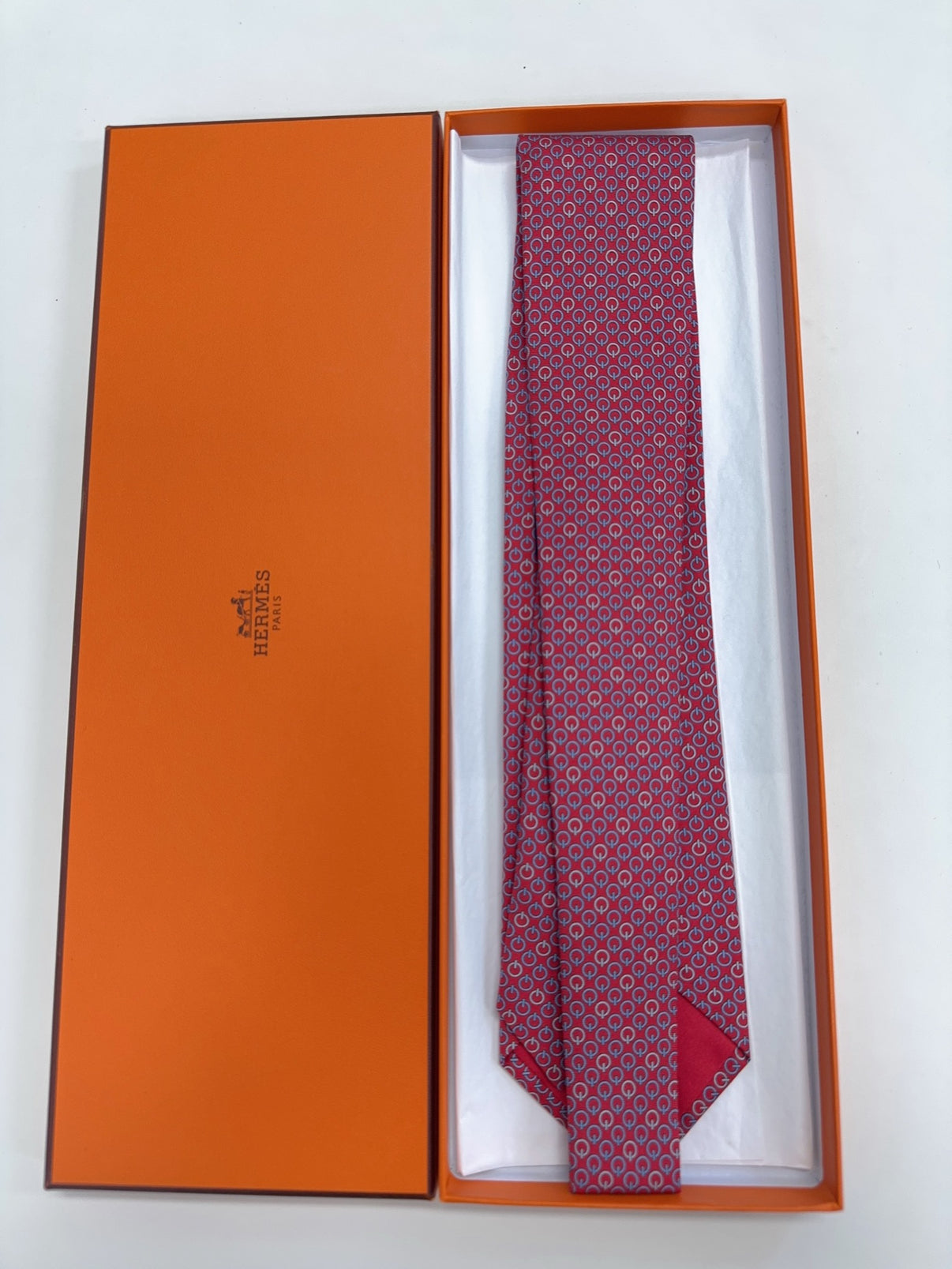 Hermès Twill Tie Rose Rouge image 2
