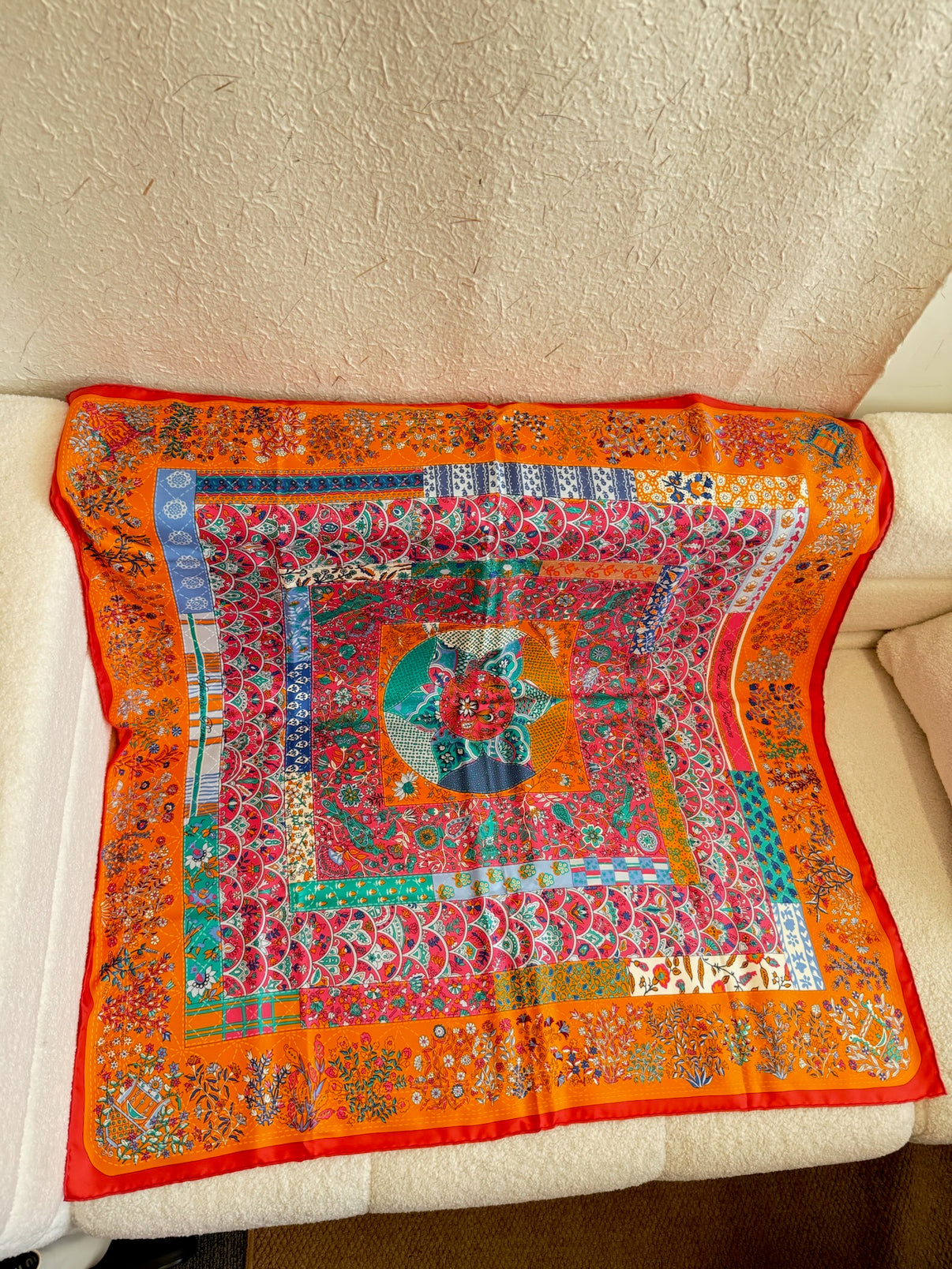 Hermes Pique et Fleuri de Provence Multiple Colors Silk Scarf 90 image 2