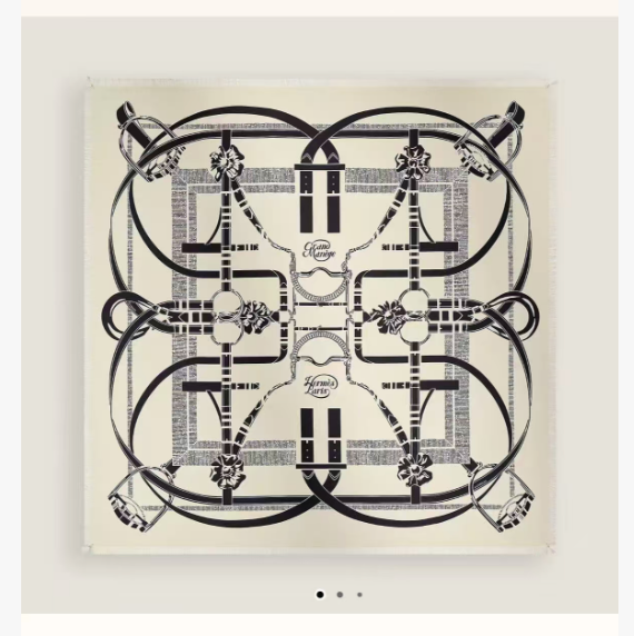 Hermes Grand Manege fringed scarf main image